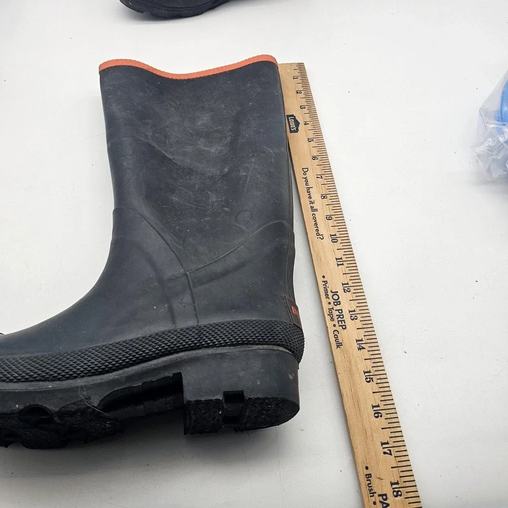 Brazos Boots Mens Size 7 Black Rubber Waterproof Work Rain FWBWRE1035 Safety